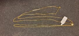 14 karaat gouden chanel collier met tussen stukjes 80 cm 6,6 gram.