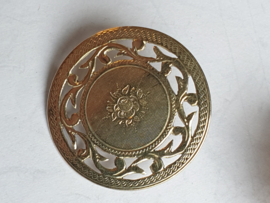 Goud op zilver antiek kleding knopen streek onbekent  26 mm lot 27