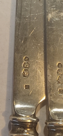 Zwaar 12 delig sesert couverts volledig zilver, 370 gram. top staat.