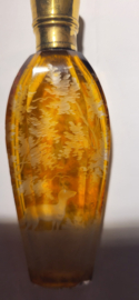 Geurflesje kristal met double dop en stopje in de stijl Lalique.