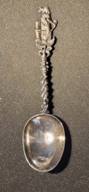 Zilver geboorte lepel allegorische voorstelling Hoop geloof 1818. Volkert.