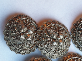 Zilver jokja  knope leeftijd ombekent  19 mm  6 stuks lot12