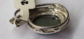 Zilveren 1e gehalte hanger met Onix 3cm.