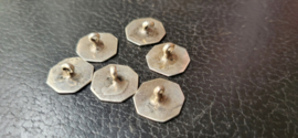 6x  antieke 18e eeuw kleine ruiter knoopjes zilver 14mm