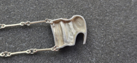 Laponia zilver collier  gestempelt op echt Evt te verlengen  39 cm nieuw.
