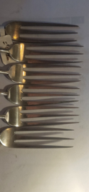Zwaar 12 delig sesert couverts volledig zilver, 370 gram. top staat.