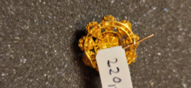 Antiek gouden broche met 10 zeeuwse knopjes klederdracht 4 gram.