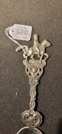 Geboorte lepel van Sustring A M 1887 Sneek 72 gram 21 cm. met text.