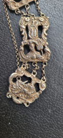 Zilver krabarmb gemaakt van bijbelslot 31 gram 17 cm/3 cm