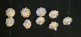 Leuk lot zilveren zeeuwse knoopjes 14 mm 9x . 20e eeuw