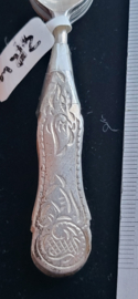 Mokka lepeltjes zilver 9 cm  41 gram 1973.