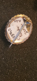 Oude gouden Broche met Carneool 2.8 cm