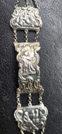 Zilver krabarmb gemaakt van bijbelslot 28 gram 20cm/3 cm