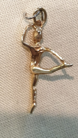 Gouden bedel Turnster 27 bij 14 mm 1.6 gram