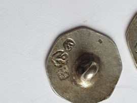 18e eeuw zilver gladde knopen Haarlem kan maker even niet vinden lot 25