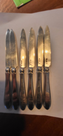 Zwaar 12 delig sesert couverts volledig zilver, 370 gram. top staat.