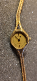 Leuk vintage goud dameshorloge  Tissot kwarts uurwerk 17 cm 18 gram.