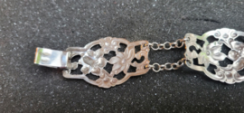 Zilveren schakel armband 2,5cm breed  25 cm