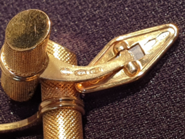 Zware gouden manchetknopen 18 kr als nieuw 3 cm