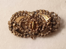 14 Kr gouden broche 19e eeuw  3 cm 4.2 gram