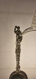 Zilveren geboorte lepel 1818 simbool het geloof met text. 2e gehalte