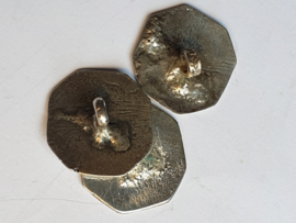 Zilver rijder antieke 8 kant knopen 13 mm spakenburg 1845  lot 21