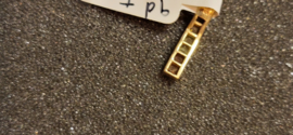 Goud hanger met kleur toermalijn  1 gram 1.8 cm.