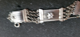 Zilveren krabarmband  1,8 cm breed 16 cm lang