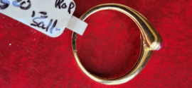 Geel gouden ring met diamant saffier en robijn maat 16 .