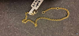 Gouden jassereon armband 18 cm 3,6 gram.