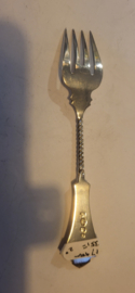 Vork  zilver  van kempen  nieuwstaat.12 cm.