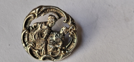 2x antiek klederdracht knopen zilver bijbelse voorstelling