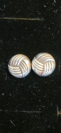 Zilver vlecht knoopjes voor klederdracht.10 mm
