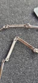 Laponia zilver collier  gestempelt op echt Evt te verlengen  41 cm nieuw.