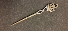 Zware zilveren pijpen ragger antiek oudzwaartje keur 11 cm.