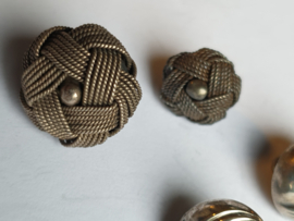 Antieke zilveren knoopjes 4x 18e 19e eeuw