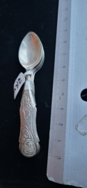 Mokka lepeltjes zilver 9 cm  41 gram 1973.