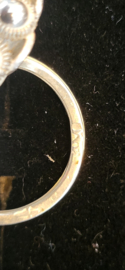 Zeer grote zilveren keelknopen voor klederdracht 3 cm  1870 18 gram