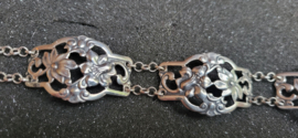 Zilveren schakel armband 2,5cm breed  25 cm