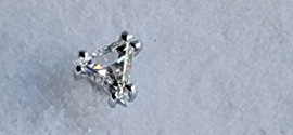 Mooie set triangel geslepen diamanten in witgoud nieuw 0.25 crt.