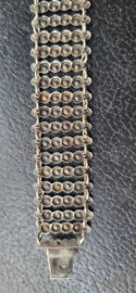 Antiek rouw klederdracht schakel armband zilver noordholland.
