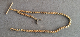 Antiek gouden horloge ketting 14 kr 20 gram 42 cm redelijke staat.