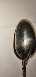 Zilveren geboorte lepel 1818 simbool het geloof met text. 2e gehalte