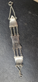 Zilver krabarmb gemaakt van bijbelslot 14 gram 18 cm/2 cm biedemeier