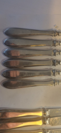 Zwaar 12 delig sesert couverts volledig zilver, 370 gram. top staat.