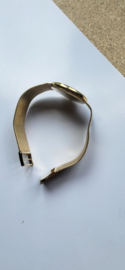 Mooie 14 kr gouden heren horloge met gouden milanese band 50 gram 19 cm