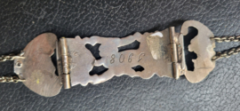 Zilver krabarmb gemaakt van bijbelslot 31 gram 21 cm/3 cm