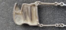 Laponia zilver collier  gestempelt op echt Evt te verlengen  39 cm nieuw.