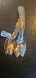 Antiek biedermeier mokka lepeltjes12x zilver 2e gehalte nieuwstaat .