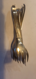 11 x vorkjes  zilver van der meulen 130 gram  11 cm nieuwstaat.